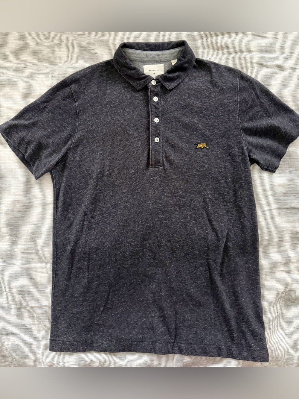 Billy Reid 20th Anniversary Logo Polo Shirt - Navy - Men’s Sz Medium